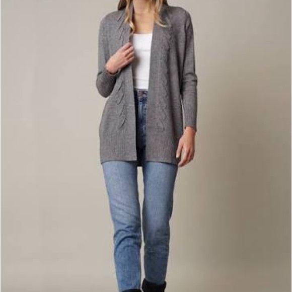 Cyrus Sweaters - 2 FOR $20 Devotion By Cyrus Gray Open Front Cardigan Sweater Longer Length M $79